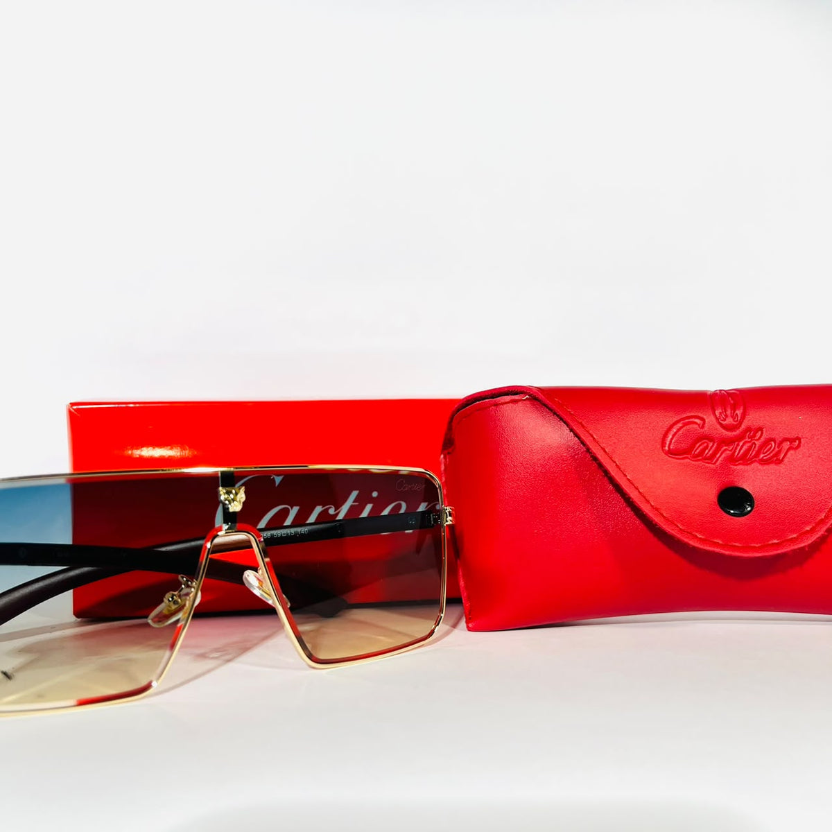 Premium Square Gold Plated Frame Sunglasses