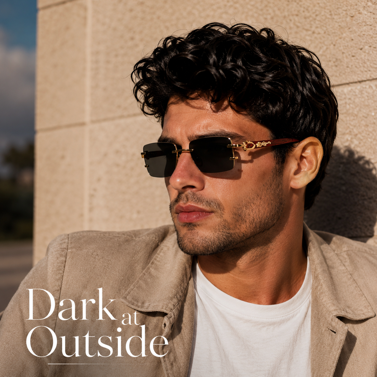 ASANO Luxury Wooden & Gold Rimless Glasses