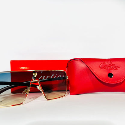 Premium Square Gold Plated Frame Sunglasses